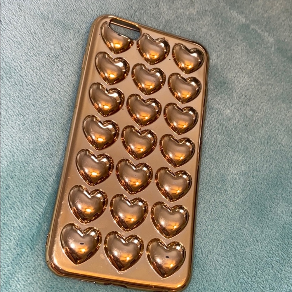 Gold Heart Soft Silicone IPhone 7/8 Plus case